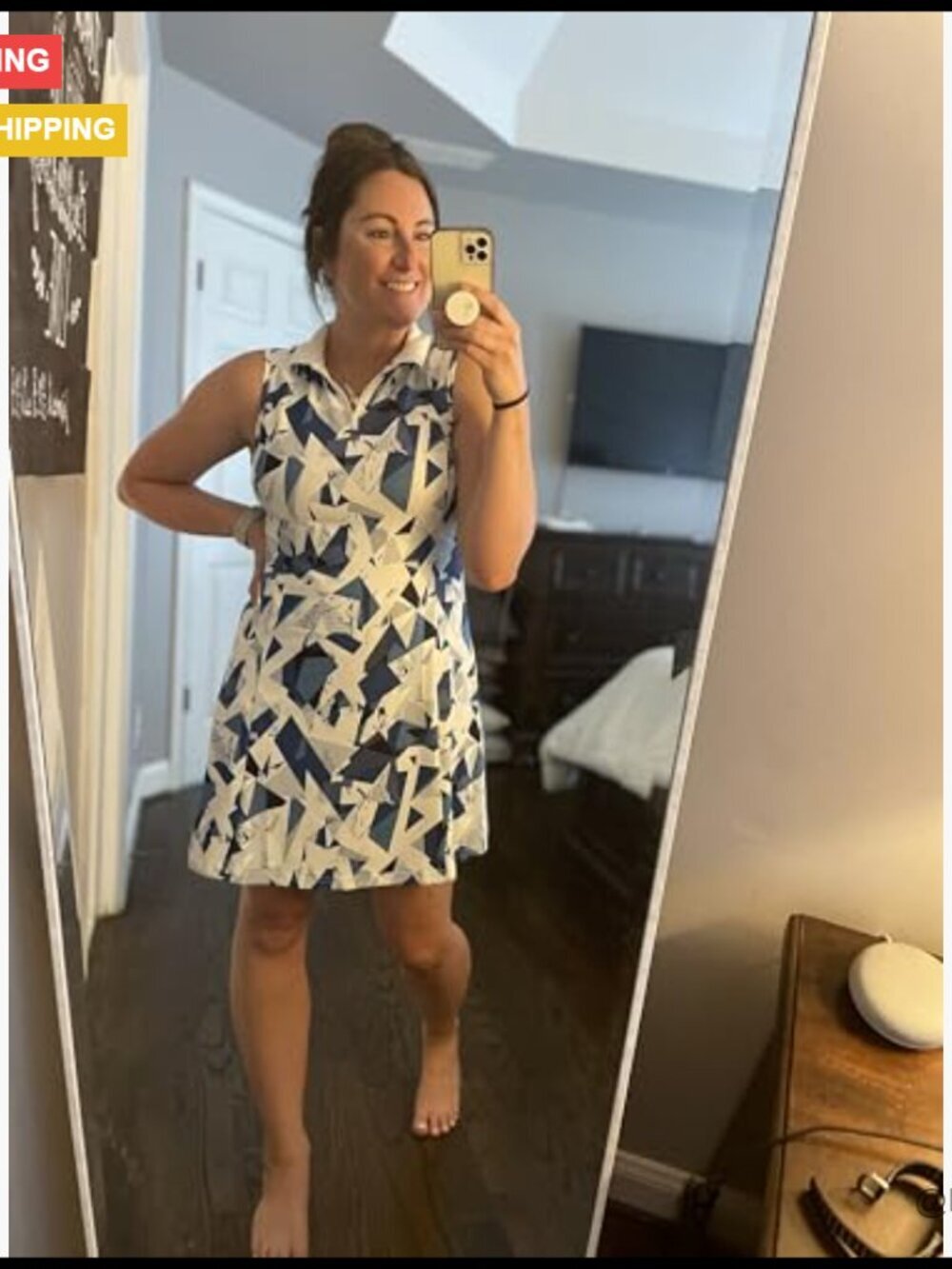 Sleeveless Golf Tennis Dress with Inner Shorts & Pockets - Picture 2 of 7